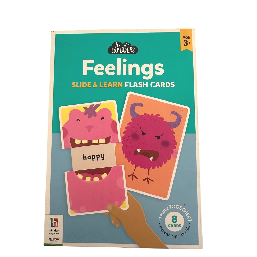 Hinkler Jr. Explorers Kid's Monster Feelings Slide & Learn Flash Cards Age 3